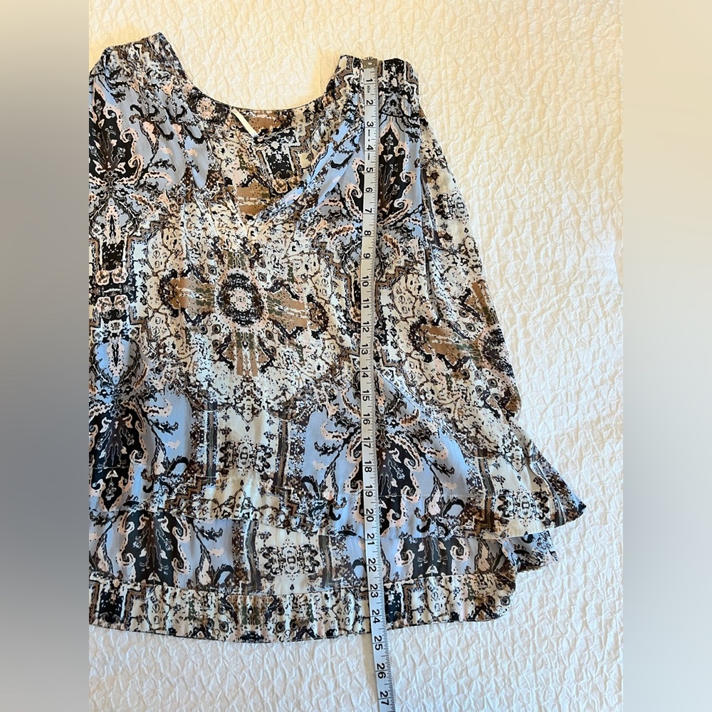 Free People Top Womens Size Small Blue Darcy Sleeveless Swing Boho Tank Flowy - Picture 4 of 6